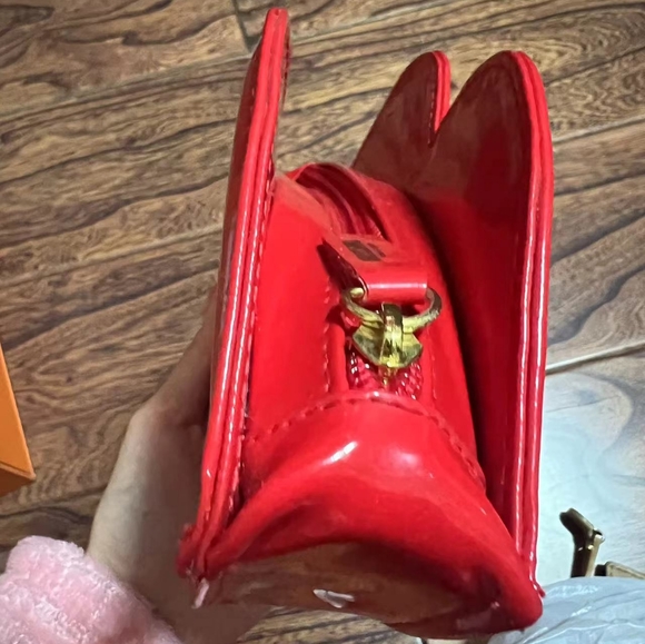 MOSCHINO RARE Ruby Lips mini clutch vintage 80s - Picture 4 of 6